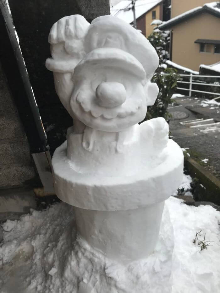 inspiringlife.pt - Japoneses criam verdadeiras obras-de-arte de neve, após intenso nevão atingir Tóquio