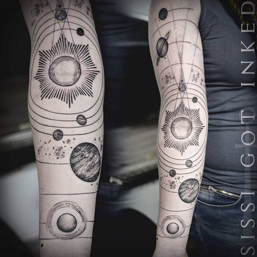 inspiringlife.pt - 18 tatuagens de sistema solar super criativas