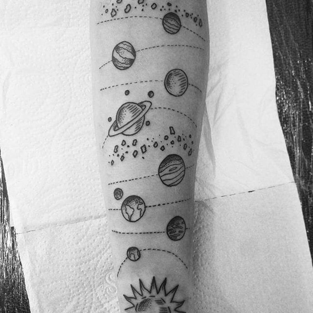 inspiringlife.pt - 18 tatuagens de sistema solar super criativas