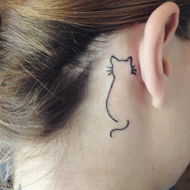 inspiringlife.pt - 24 tatuagens minimalistas para os amantes de gatos