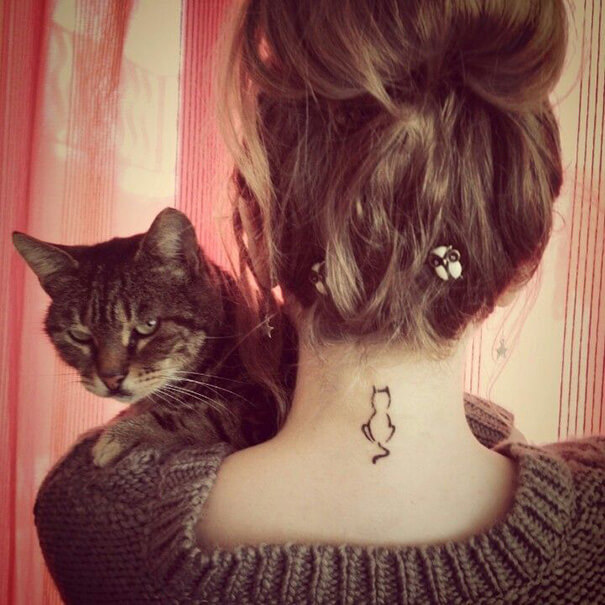 inspiringlife.pt - 24 tatuagens minimalistas para os amantes de gatos