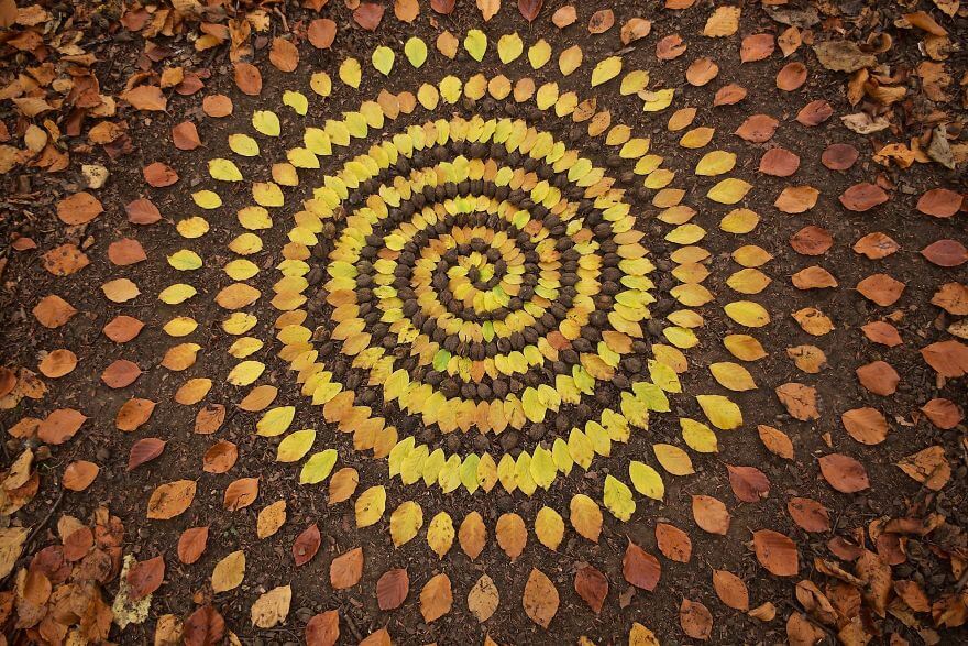 inspiringlife.pt - Artista cria mandalas deslumbrantes com objectos da Natureza