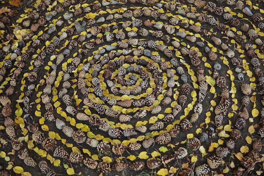 inspiringlife.pt - Artista cria mandalas deslumbrantes com objectos da Natureza