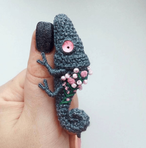inspiringlife.pt - Artista cria pequenos camaleões em crochê tão adoráveis que te farão sorrir o resto do dia