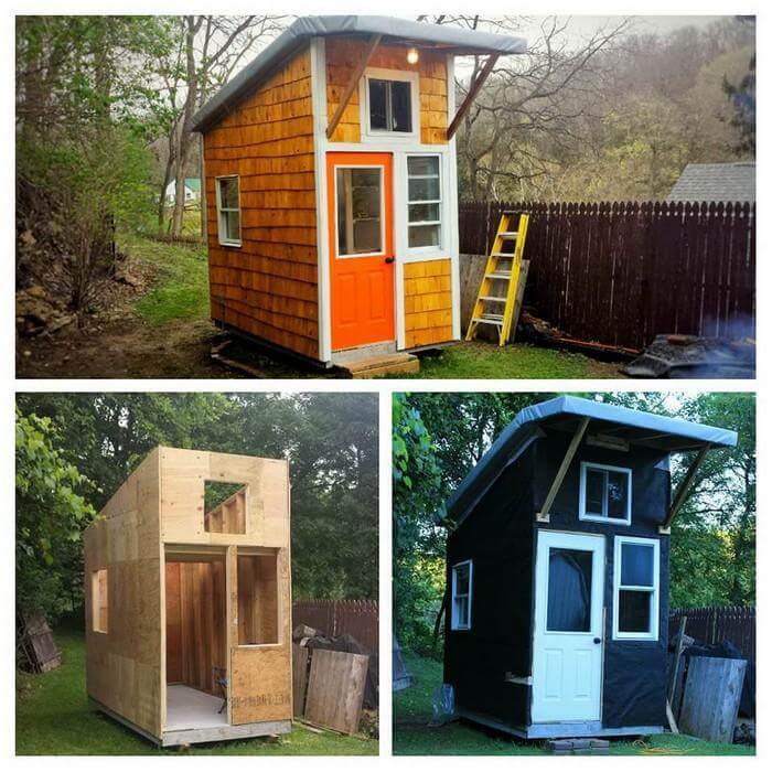 inspiringlife.pt - Jovem de 13 anos constrói mini-casa no jardim absolutamente fantástica