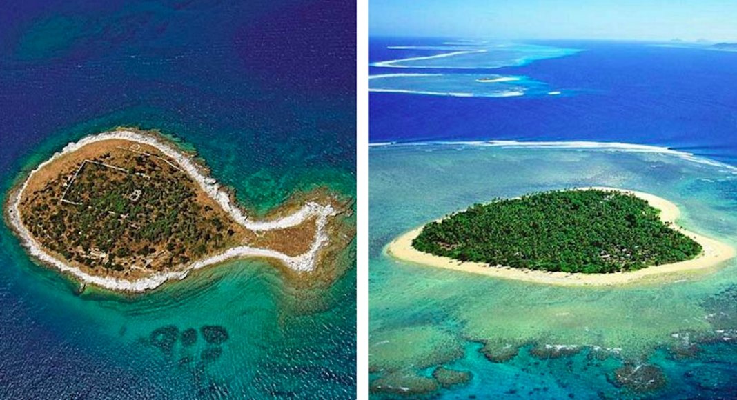 14 ilhas lindíssimas com formatos tão diferentes que mais se parecem com outra coisa