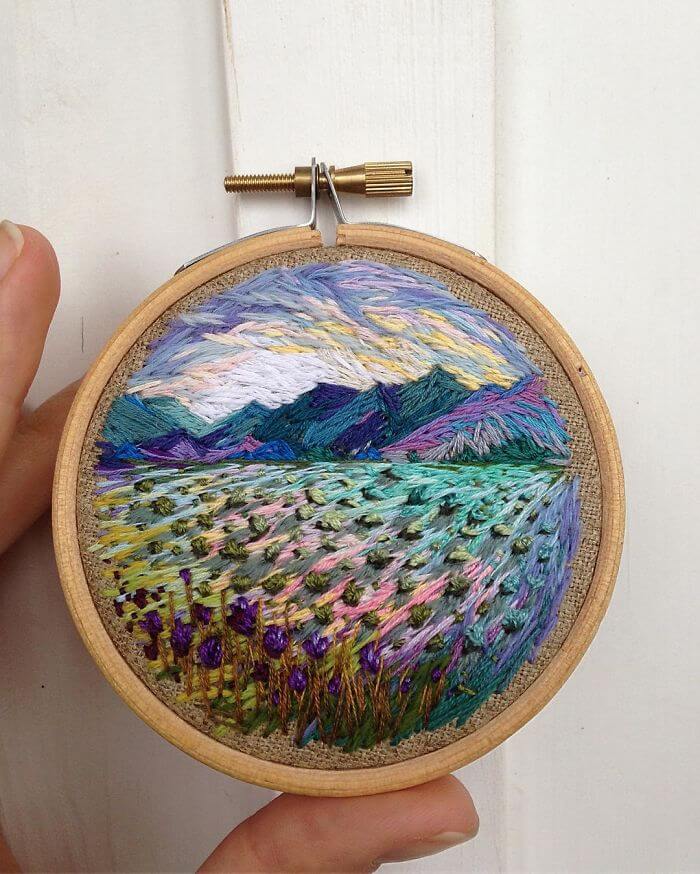 inspiringlife.pt - Artista "desenha" lindíssimas paisagens apenas com linha de bordado