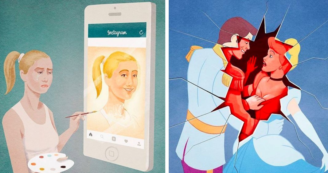 17 ilustrações que retratam a triste realidade da vida moderna