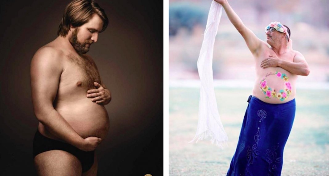 18 fotografias hilariantes de homens “grávidos”