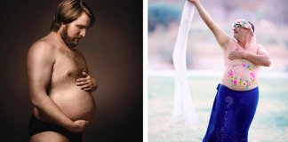 18 fotografias hilariantes de homens “grávidos”