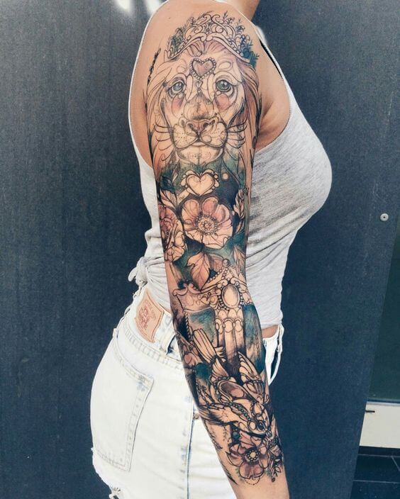 inspiringlife.pt - 17 ideias de tatuagens em braços para mulheres ousadas