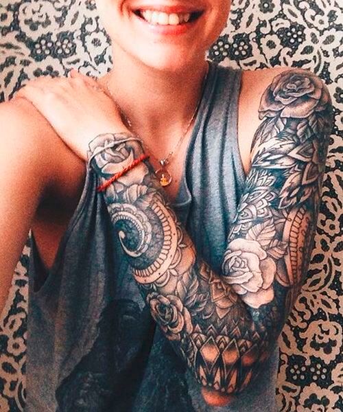 inspiringlife.pt - 17 ideias de tatuagens em braços para mulheres ousadas