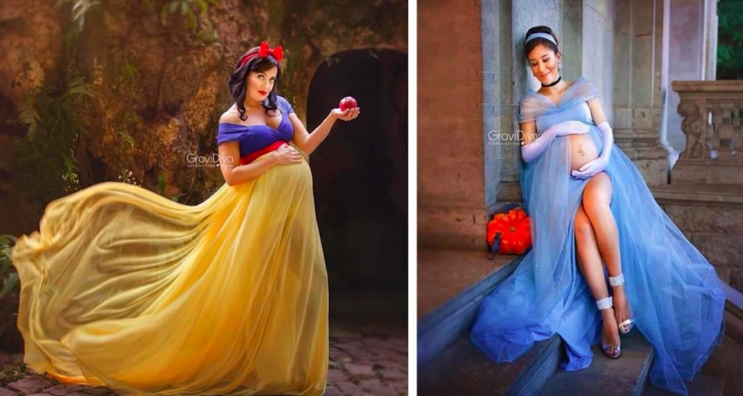 Mulheres grávidas transformam-se em princesas da Disney em fantástica sessão fotográfica