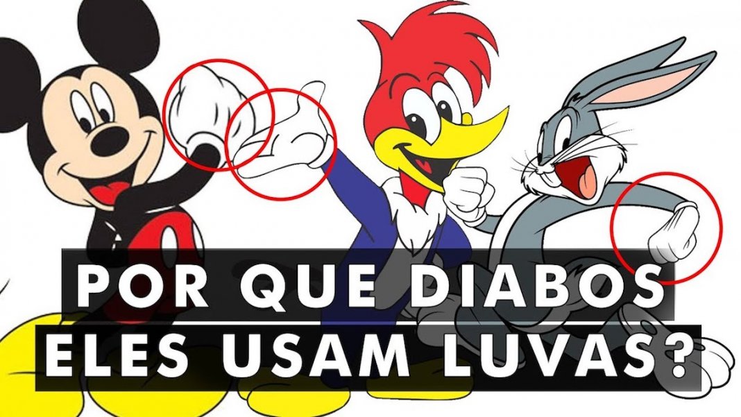 Porque razão os desenhos animados usavam luvas brancas?