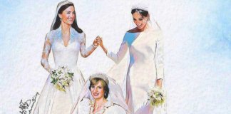 Artista faz homenagem emocionante a Princesa Diana pintando quadro desta com as duas noras