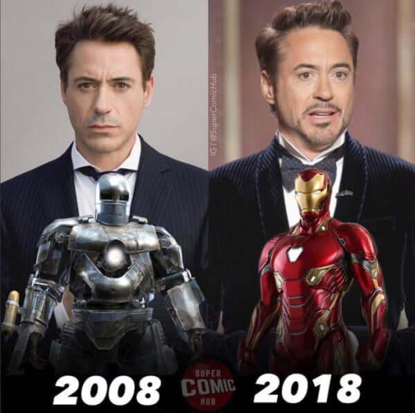 inspiringlife.pt - 13 fotos de antes vs. depois de personagens da Marvel que te vão deixar nostálgico(a)