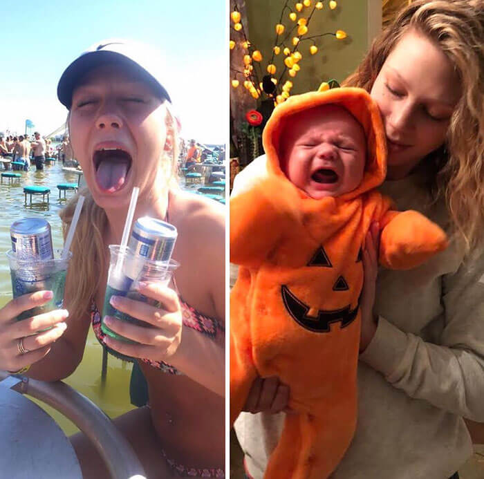 inspiringlife.pt - 22 fotos hilariantes de pais antes vs. depois de terem filhos
