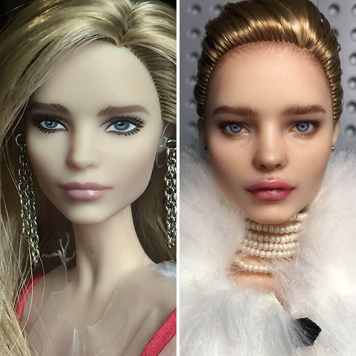 inspiringlife.pt - Artista remove a maquilhagem das bonecas e o resultado foi incrivelmente real