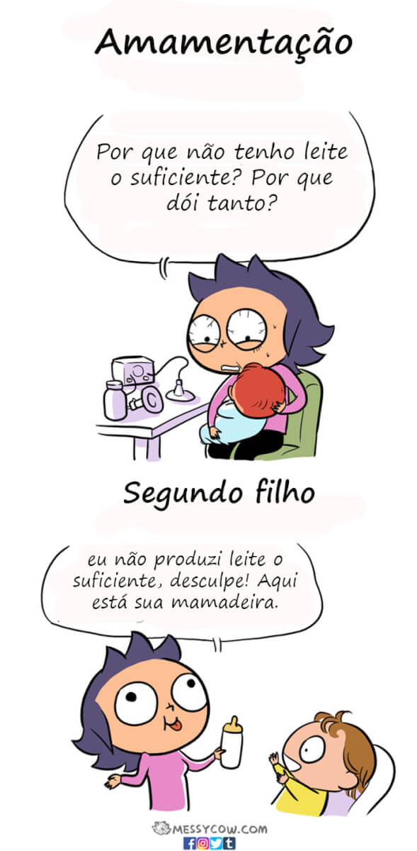 inspiringlife.pt - Artista retrata de forma hilariante e realista a diferença entre ter o primeiro filho vs. segundo filho