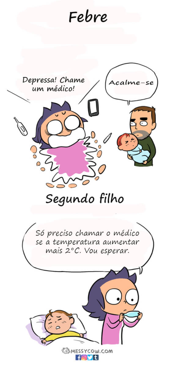 inspiringlife.pt - Artista retrata de forma hilariante e realista a diferença entre ter o primeiro filho vs. segundo filho