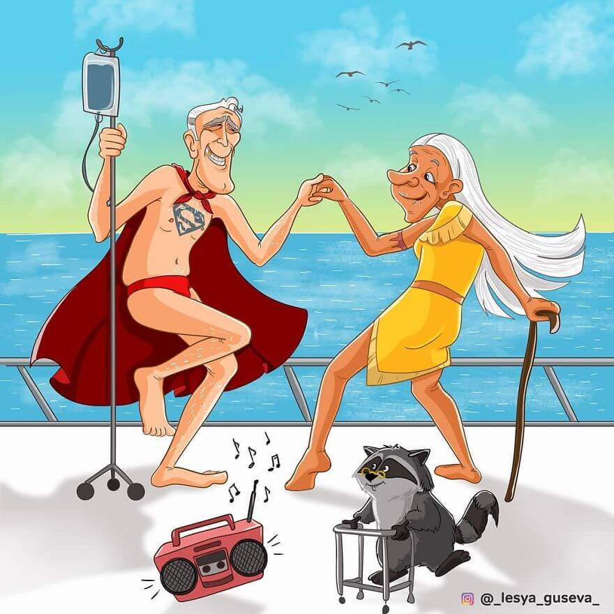 inspiringlife.pt - 15 ilustrações que mostram como ficariam as personagens famosas se envelhecessem