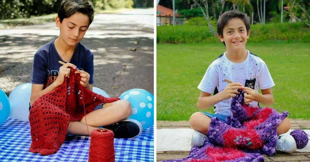 Menino inspira o Mundo a lutar contra o preconceito ao dar aulas de crochê