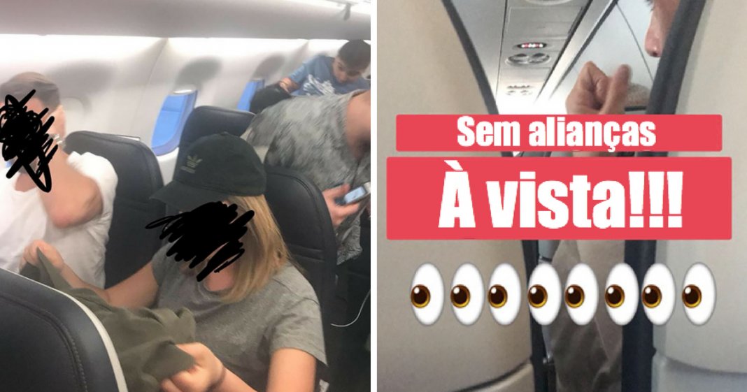 Mulher relata em tempo real “flirt” de dois estranhos em avião e torna-se viral