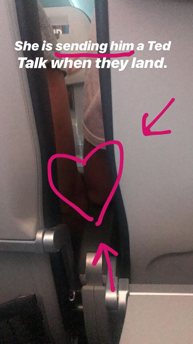 inspiringlife.pt - Mulher relata em tempo real "flirt" de dois estranhos em avião e torna-se viral