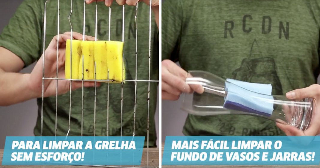 4 truques de limpeza fantásticos com uma esponja