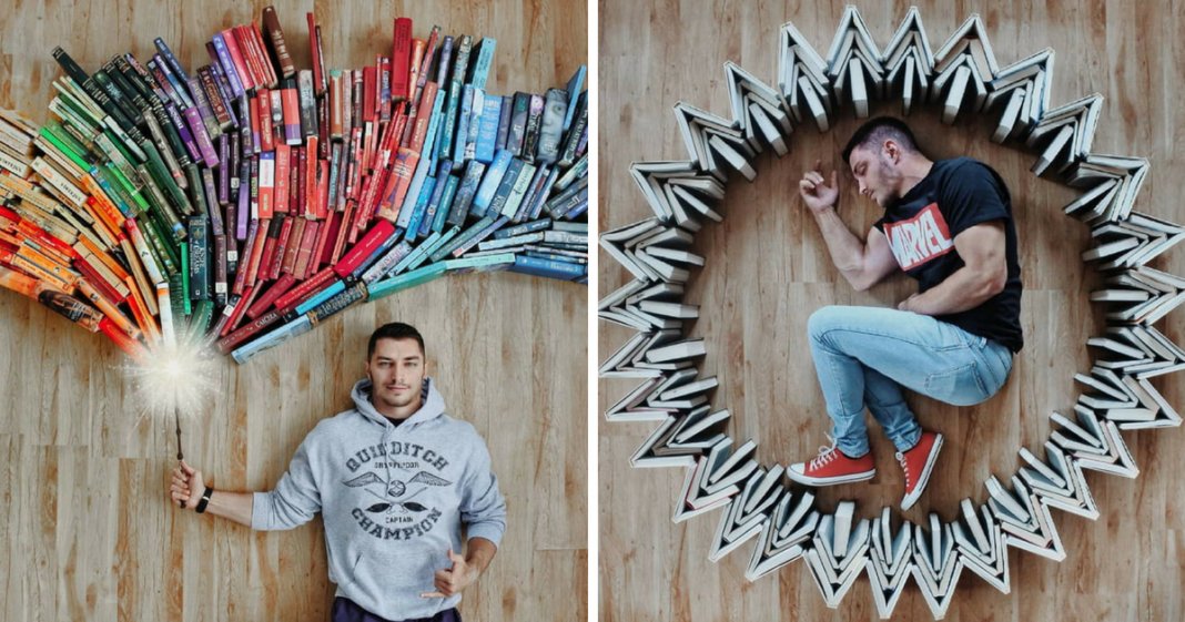 Artista usa a sua coleção de livros para criar verdadeiras obras de arte