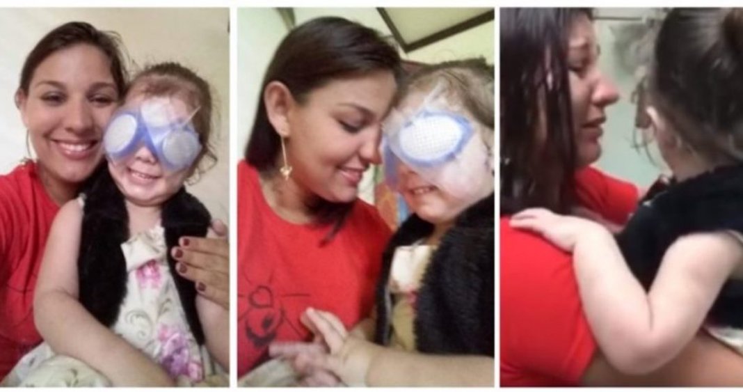 A reacção de uma menina cega ao ver a mãe pela primeira vez está a comover o Mundo
