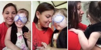 A reacção de uma menina cega ao ver a mãe pela primeira vez está a comover o Mundo