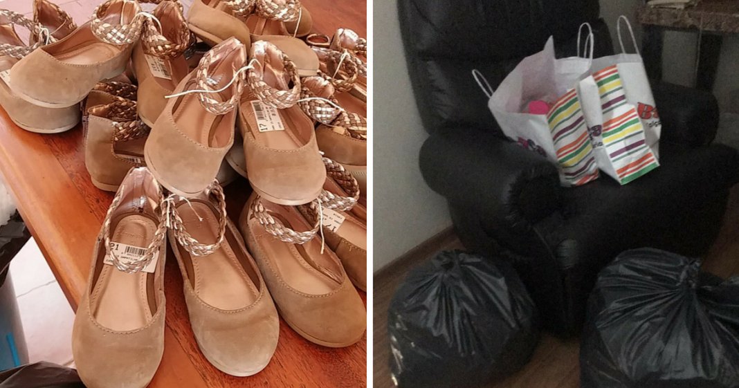 Mulher sai de loja com 115 pares de sapatos para crianças africanas