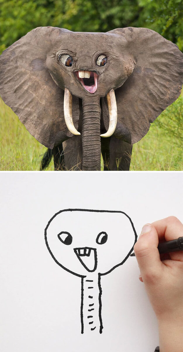 inspiringlife.pt - Pai mostra como seriam os desenhos do filho se fossem reais e o resultado é hilariante