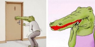24 problemas de um crocodilo retratados em hilariantes ilustrações