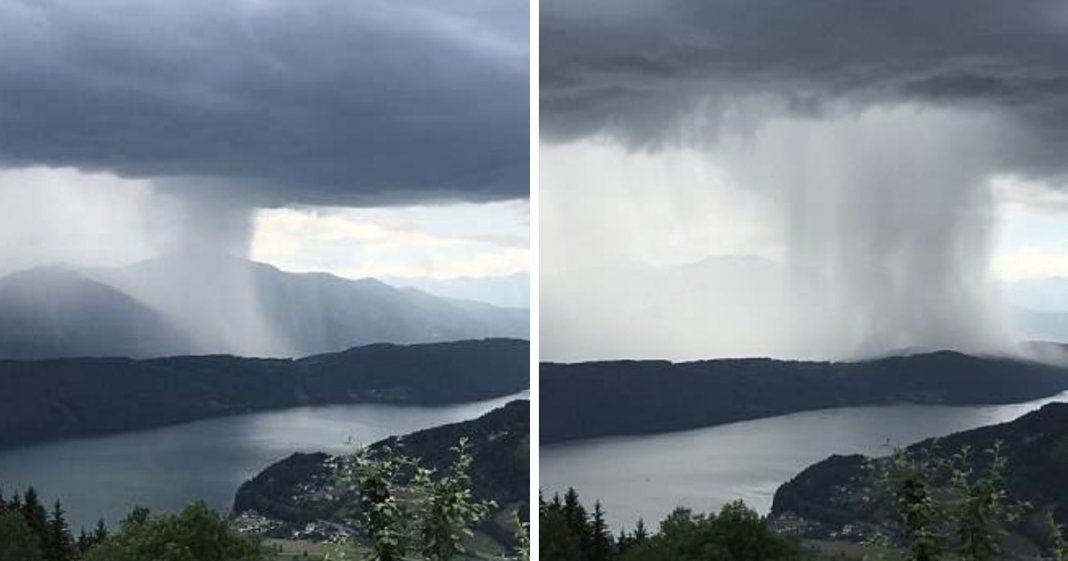 Tempestade em lago alpino apanhada em fantástica filmagem timelapse