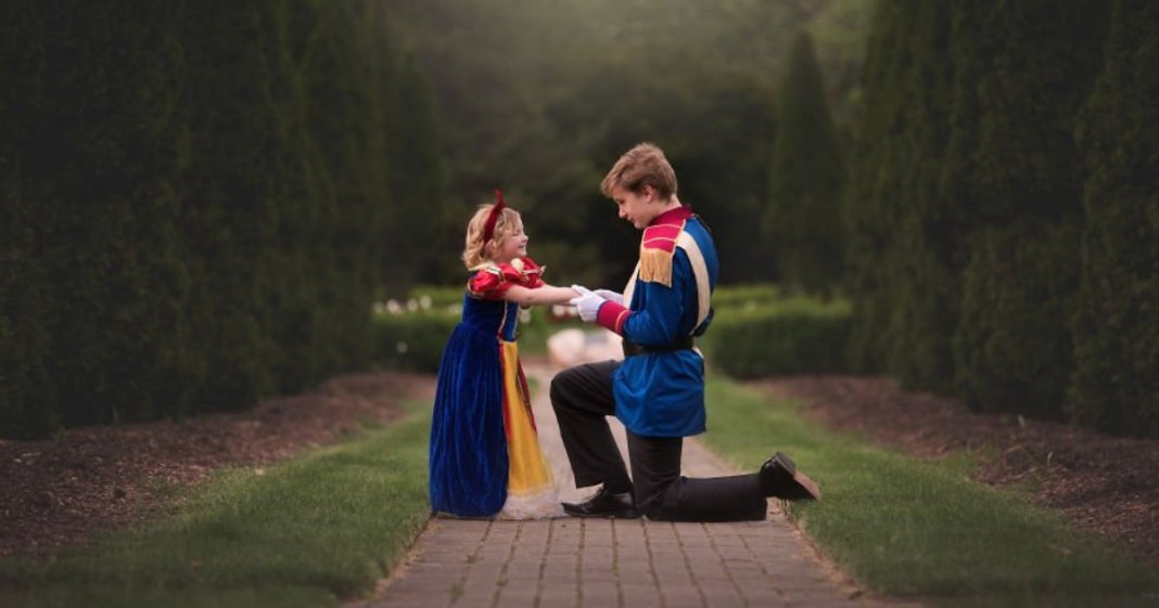 Jovem oferece adorável sessão fotográfica de Princesa a irmã mais nova