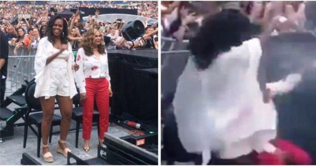 Michelle Obama diverte-se a dançar em concerto de Beyoncé e Jay-Z