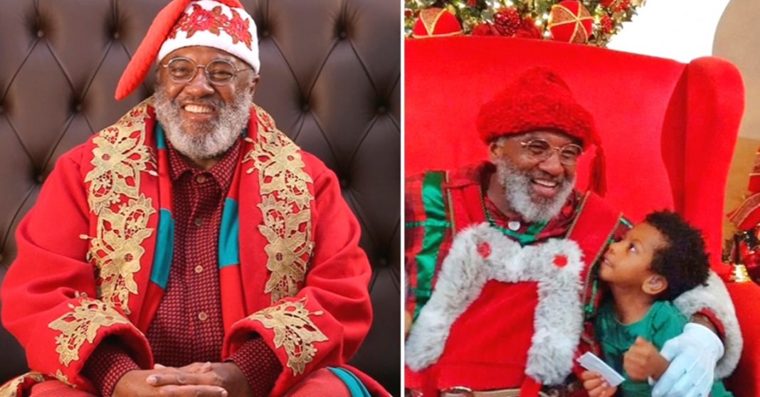 Pai Natal (Papai Noel) negro ajuda a combater o preconceito no shopping