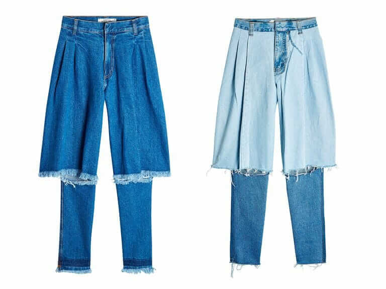 inspiringlife.pt - Jeans assimétrico promete ser tendência em 2019 apesar de ser totalmente bizarro