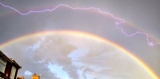 “Arco-Íris Eléctrico” apareceu no céu do Reino Unido