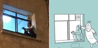Jovem palestino subiu à janela do hospital para se despedir da mãe com coronavírus