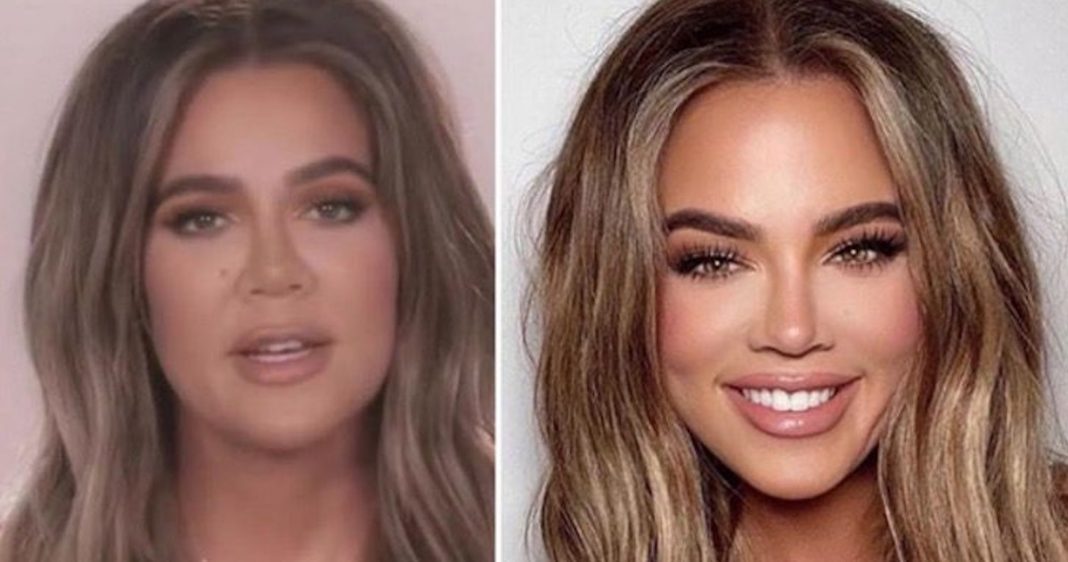 Khloé Kardashian aparece irreconhecível mas afinal era um filtro