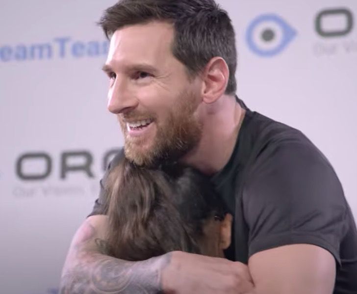 inspiringlife.pt - Messi deu o dom da visão a um menino cego