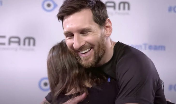 inspiringlife.pt - Messi deu o dom da visão a um menino cego