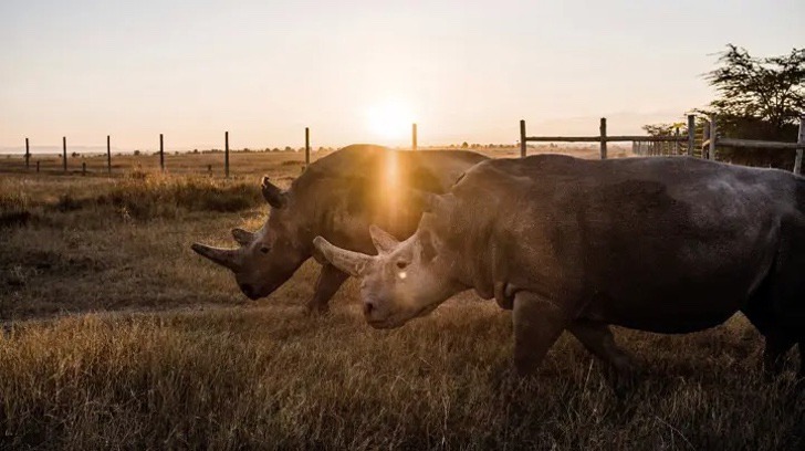 inspiringlife.pt - Os dois últimos rinocerontes brancos do mundo têm cuidadores particulares