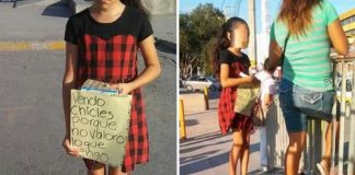 Mãe castigou a filha que lhe faltou ao respeito, obrigando-a vender doces na rua